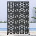 PexFix 72 in. H x 47 in. W Outdoor Metal Privacy Screen Garden Fence Triangle Pattern Wall Applique