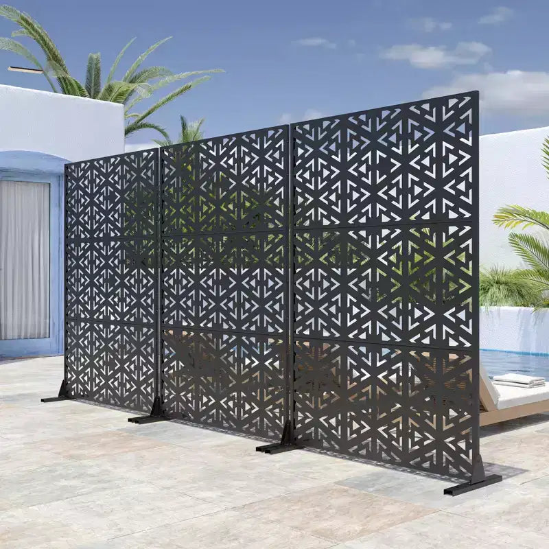 Clôture de jardin avec écran extérieur
