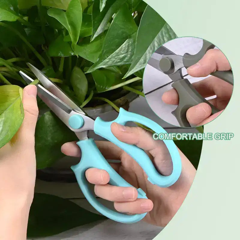 Cisailles de jardinage en acier inoxydable à prise confortable