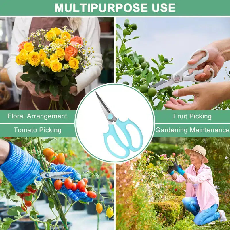 Cisailles de jardinage en acier inoxydable à prise confortable