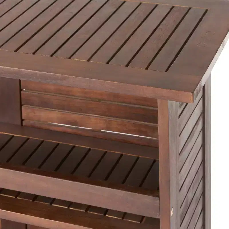 Table de bar en bois d'acacia d'extérieur