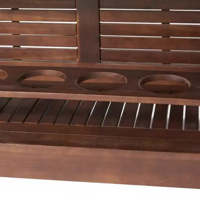 Table de bar en bois d'acacia d'extérieur