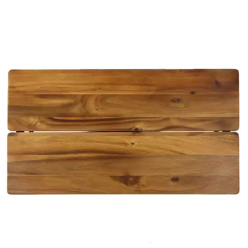 Table basse en bois d'acacia et fer