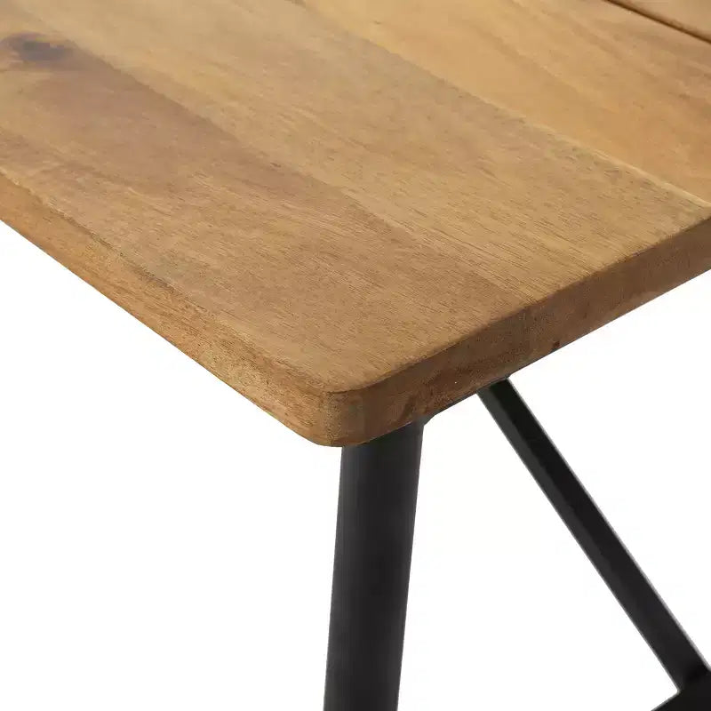 Table basse en bois d'acacia et fer