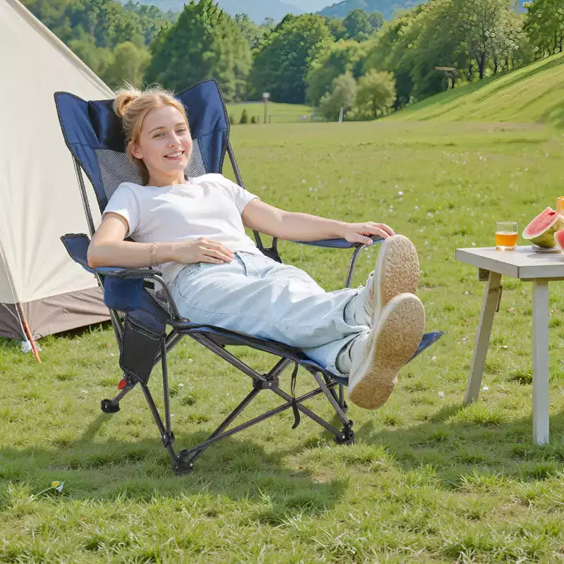 Chaise de camping inclinable