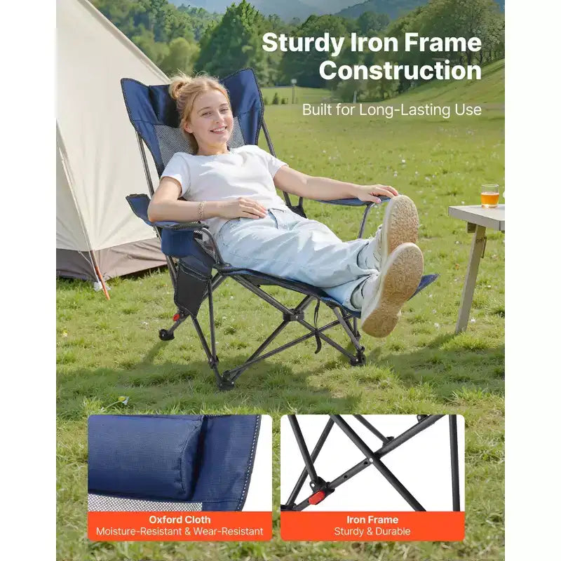 Chaise de camping inclinable