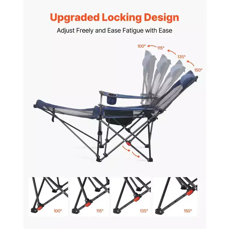 Chaise de camping inclinable