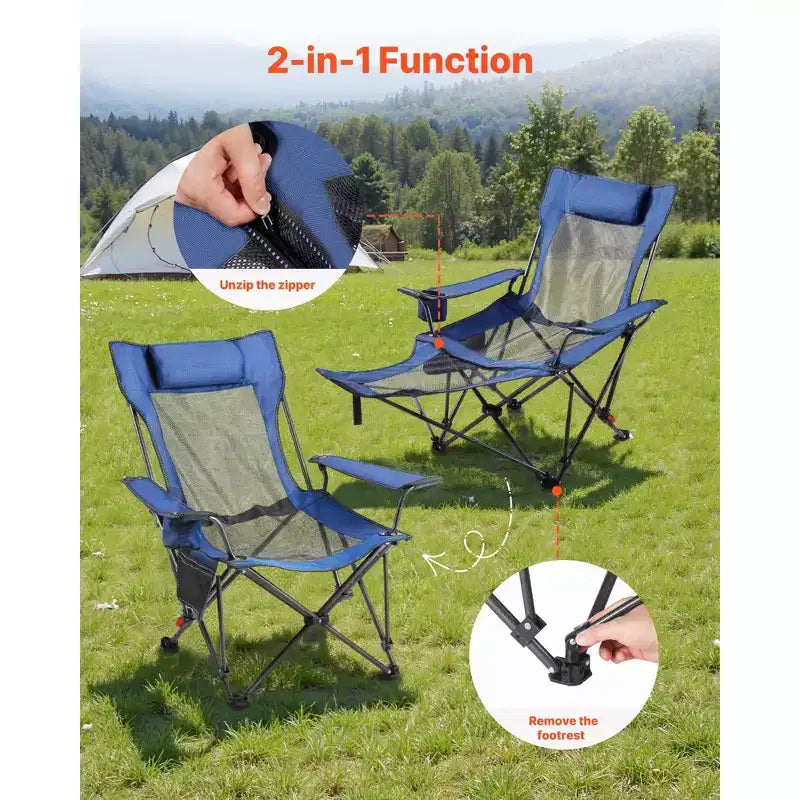 Chaise de camping inclinable