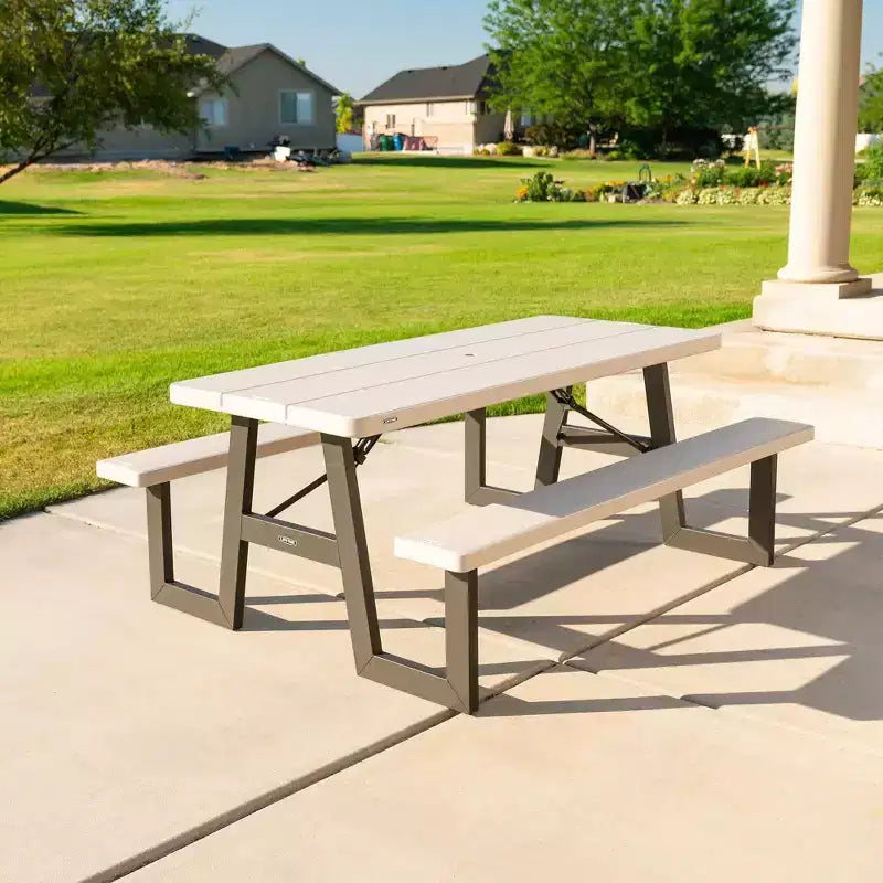 Table de pique-nique pliante avec pieds