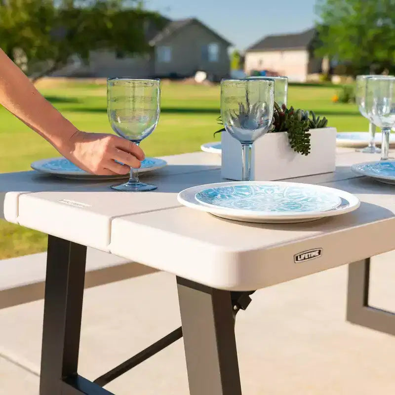 Table de pique-nique pliante avec pieds