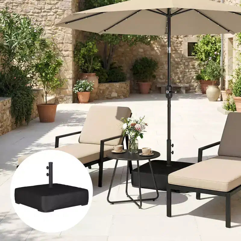 Pied de parasol de terrasse
